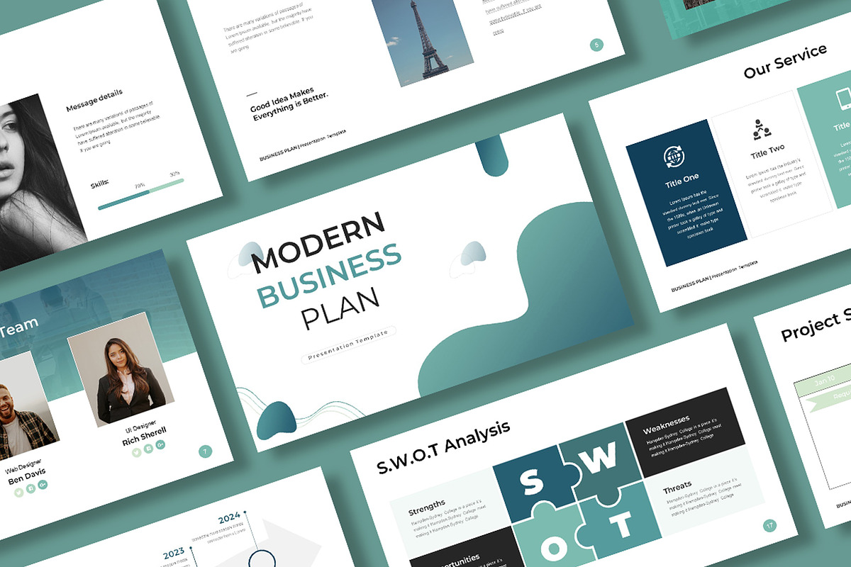 Modern Business Plan Presentation, a Templates & Theme by Slide_Genius1 (Photo 2 of 6)