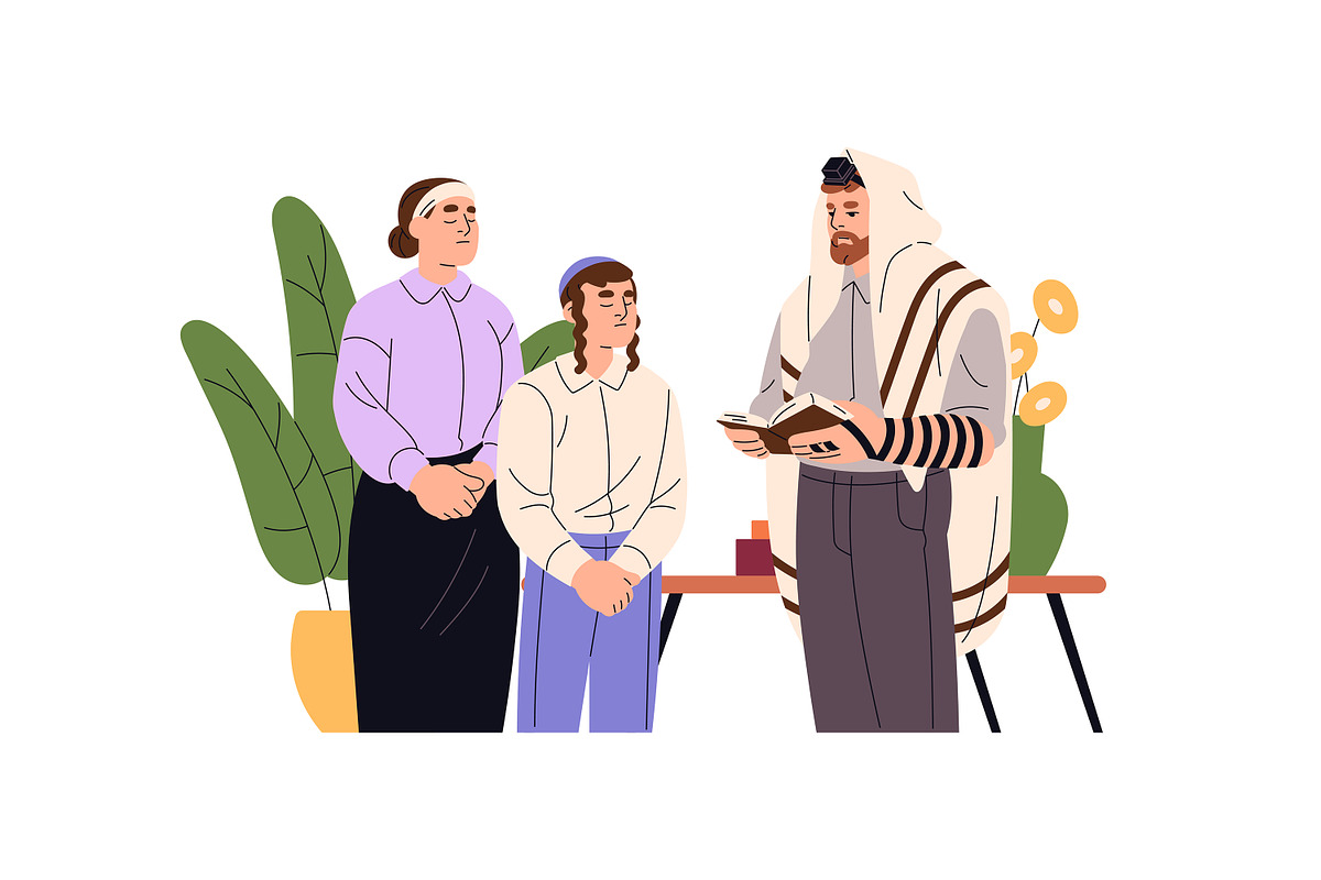 People pray. Different religions set, a Person Illustration by PaperTrident (Photo 5 of 7)