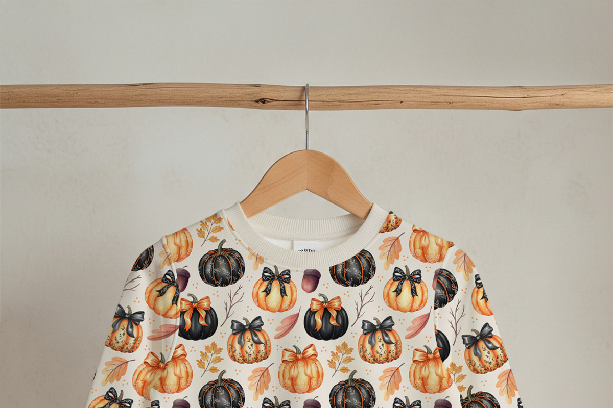 Autumn Seamless Pattern with Pumpkin, a Pattern Graphic by Kreeya Art Shop (Photo 2 of 11)