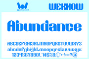 Abundance Font, a Sans Serif Font by weknow (Thumbnail 1 of 8)