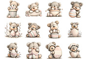 Whimsical Easter Peeking Teddy Bear, an Illustration by Designking (Thumbnail 2 of 5)