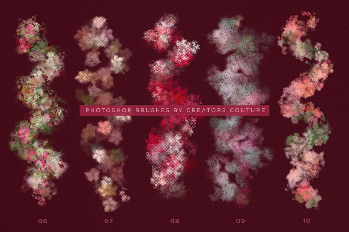 Floral and Lace Photoshop Brushes, a Brush Add-On by Creators Couture