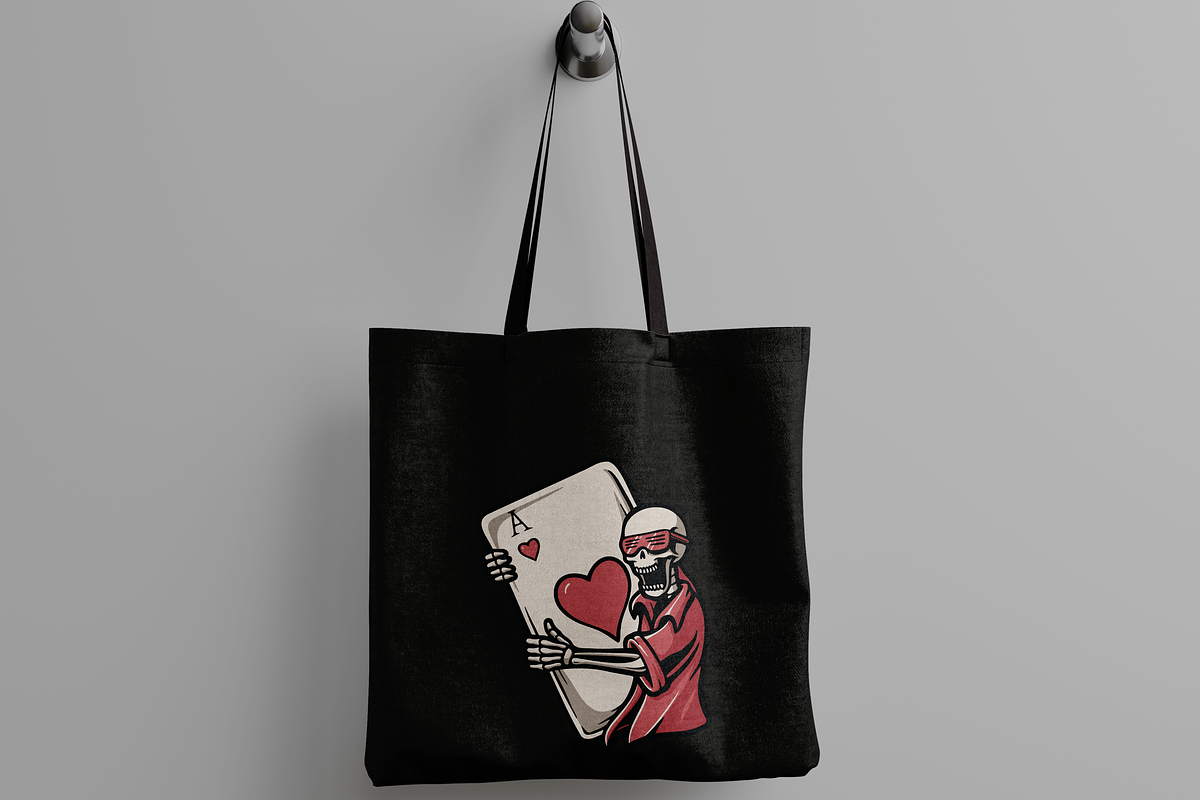 Skeleton Holding Ace of Hearts, an Object Illustration by nomlimo.com (Photo 3 of 3)
