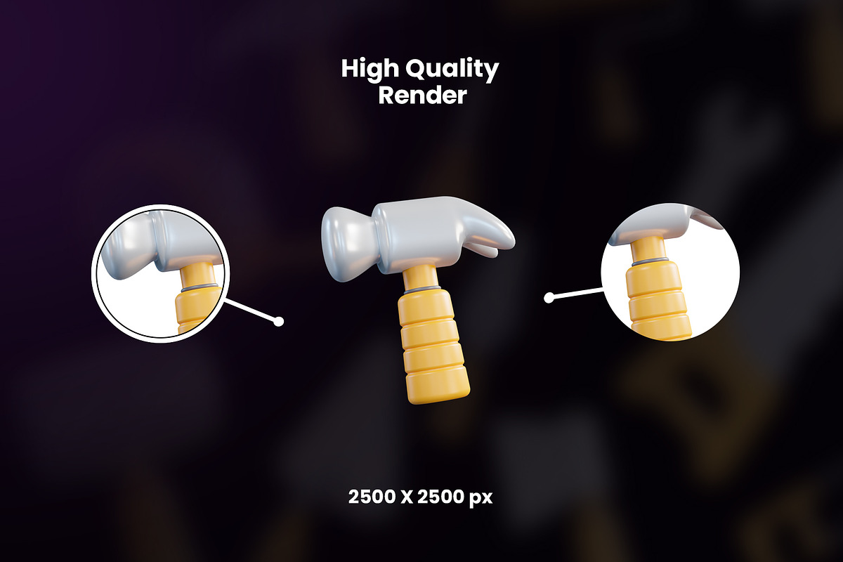 Construction Tools 3D Icon, an Object Graphic by Artnivora.Std (Photo 2 of 4)