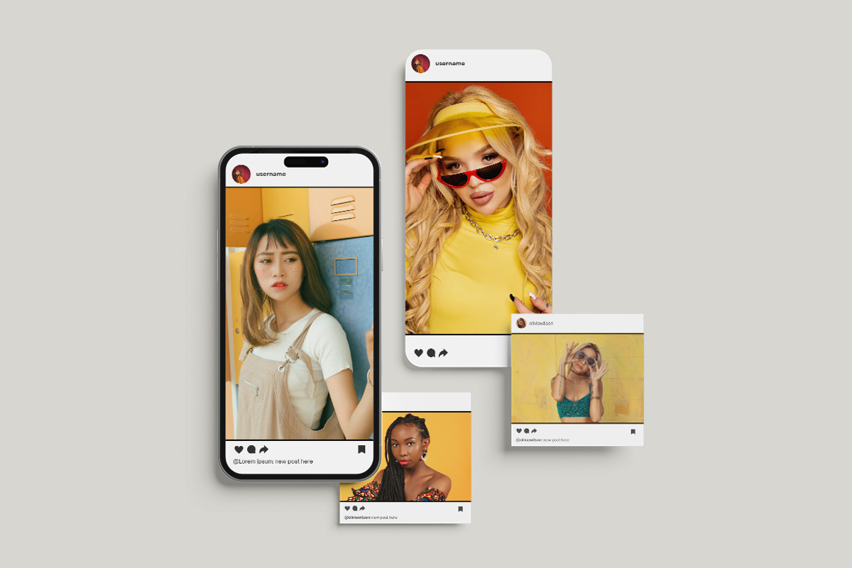 Instagram Post Mockup(Scene Creator), an iPhone Mockup by Creative_A23 (Photo 2 of 4)