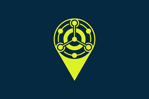 pin location analytic data logo, a Branding & Logo Template by Rasagama Studio