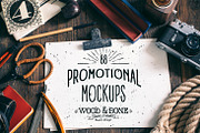 Wood&Bone - Promotional Mockups, a Print Template by Madebyvadim (Thumbnail 1 of 5)