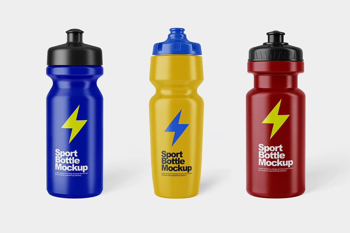 Sport Bottles Mockup, a Product Mockup by AlkStudio (Photo 1 of 14)