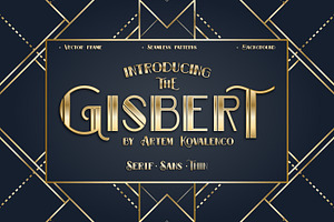 GISBERT font + vector background, a Font by ArtemKovalenco
