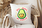 Funny,You Guac My World Sticker, an Illustration by DreamCafeArt (Thumbnail 6 of 7)