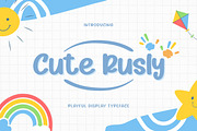 Cute Rusly – Cheerful Rounded Font, a Handwritten Font by socutefont (Thumbnail 1 of 10)