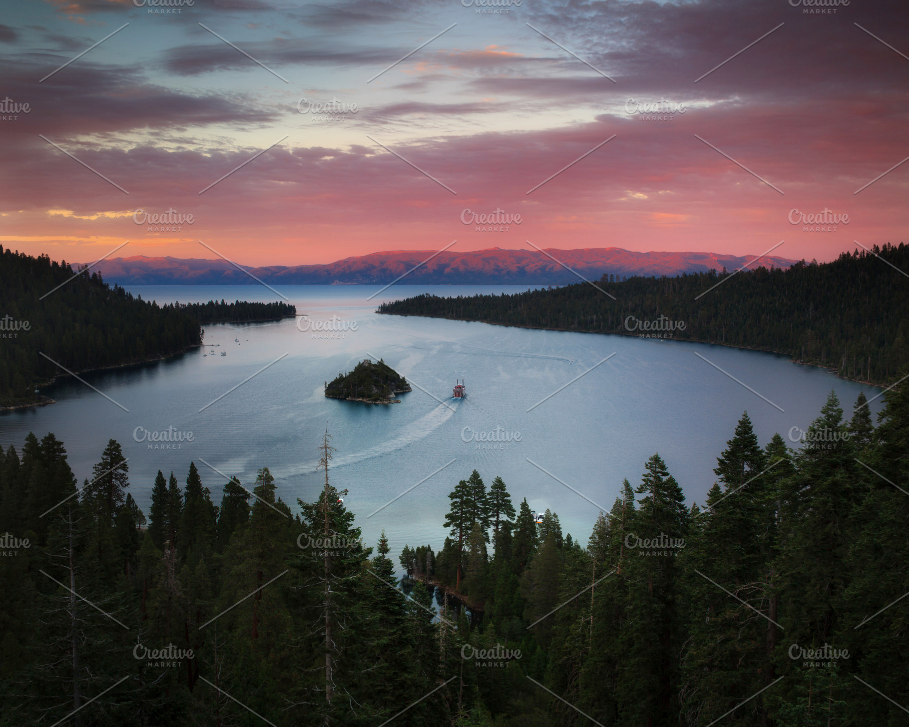 Beautiful lake tahoe california containing rocks, sky, and reflection, a Nature Photo by Always Wanderlust