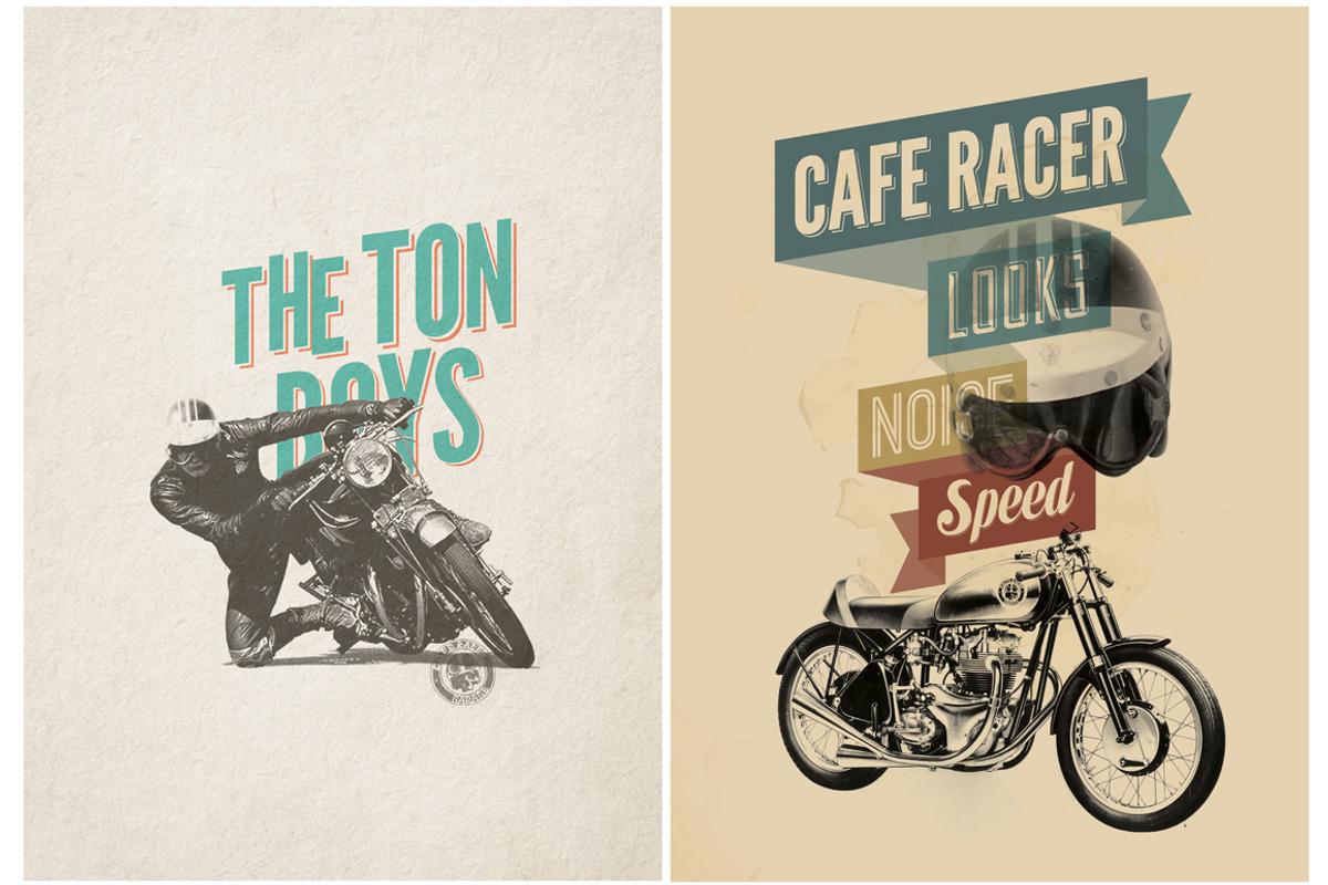 6 vintage motorcycle posters preview 3