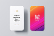 Vertical Business Card Mockup, an Advertising Mockup by AlienValley (Thumbnail 4 of 7)