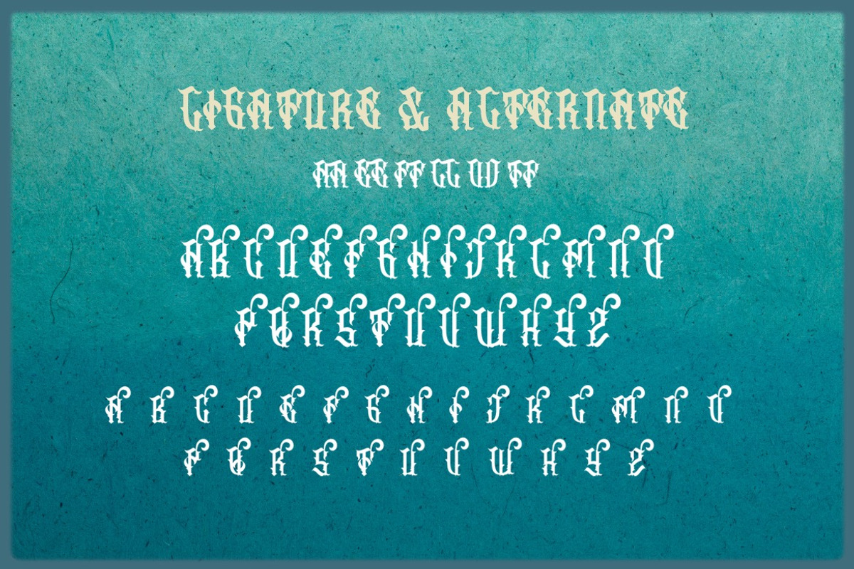Swarotty - Modern Blackletter Font, a Blackletter Font by Dhabee (Photo 4 of 15)