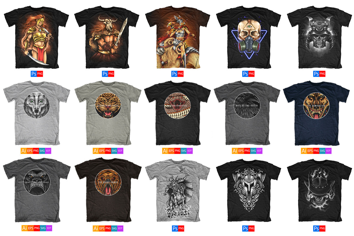 100 T-Shirt Designs, an Illustration by TSV Art Collective (Photo 9 of 12)