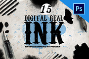 Real Ink Brushes for Photoshop, a Brush Add-On by Eliza Moreno Illustration (Thumbnail 1 of 4)