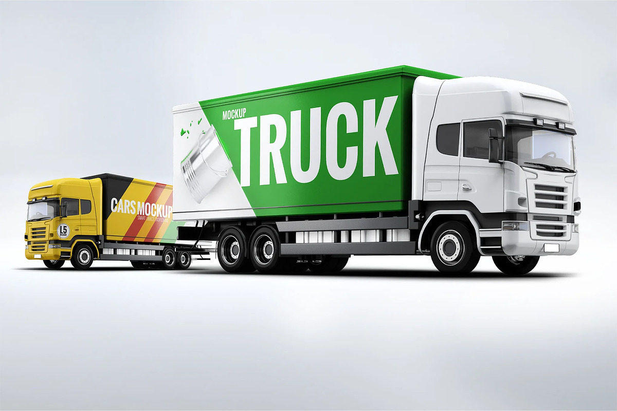 Cargo Truck Mock-Up, a Product Mockup by Se٧enStudio (Photo 5 of 6)