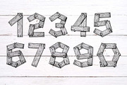 Wooden Plank Alphabet Letter, a Symbol Font by Graphixmania (Thumbnail 3 of 4)