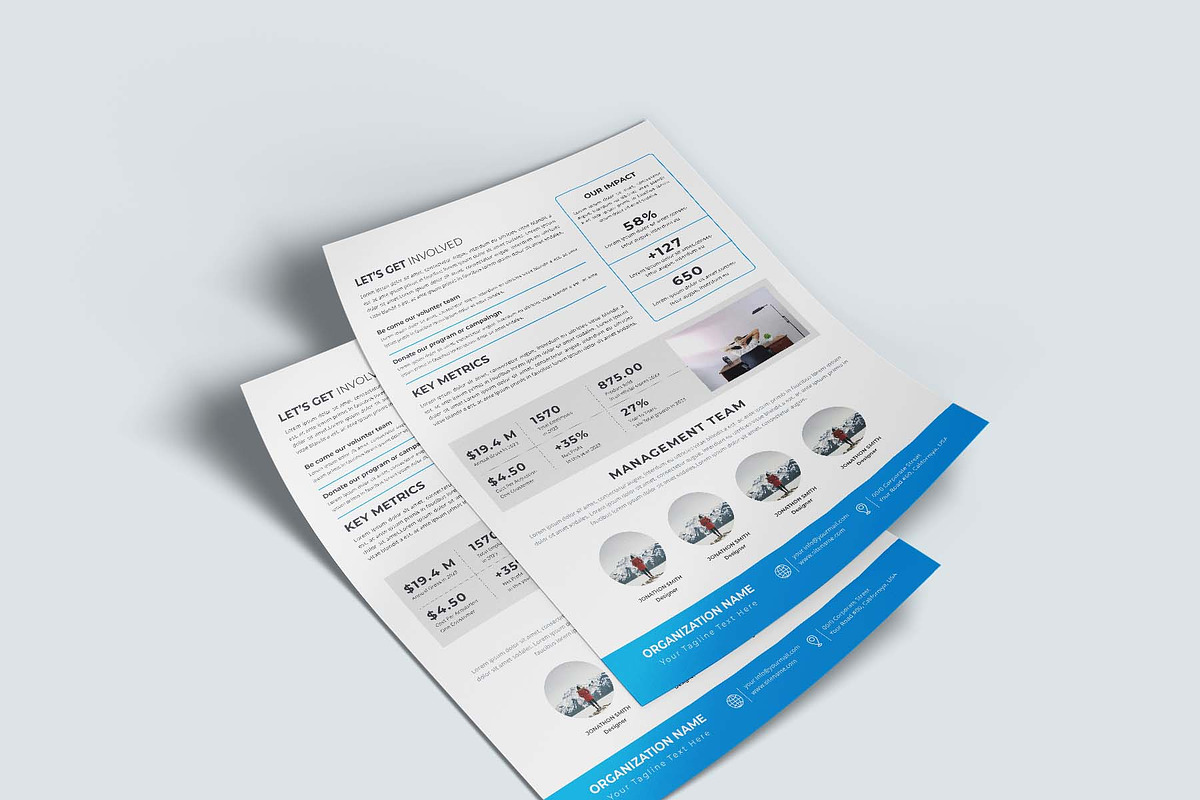 Nonprofit Organization Fact Sheet, a Flyer Template by design_hut (Photo 3 of 4)