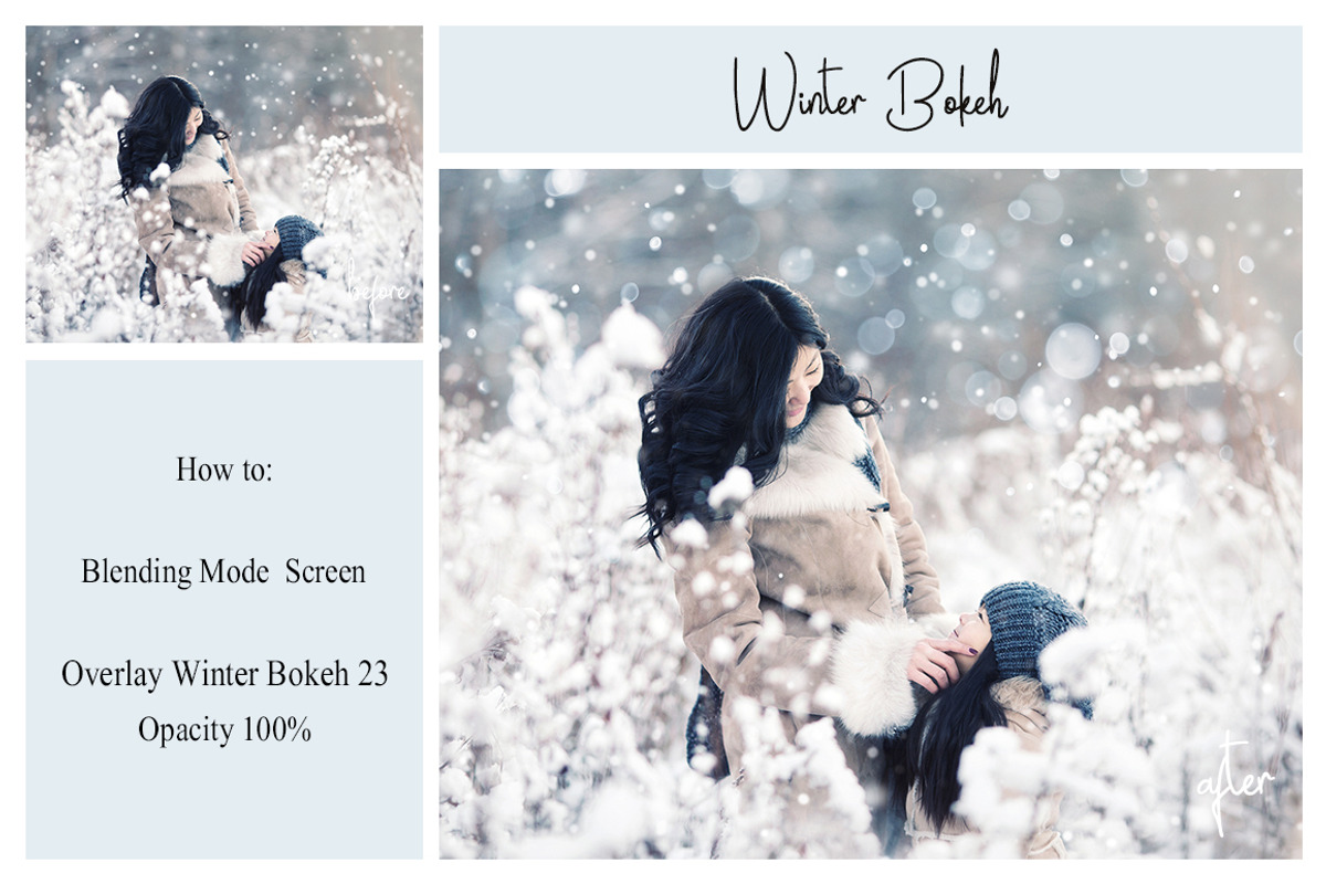 30 Winter Bokeh Overlays, a Texture Graphic by LovePhotoMoment (Photo 3 of 11)