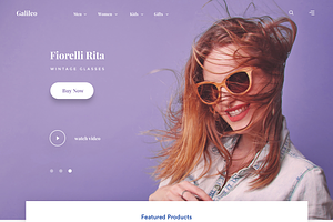 Galilio Landing Page For Sunglasses