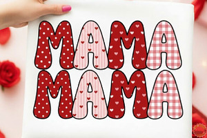 Valentine Day Mama Png, an Illustration by designcity5