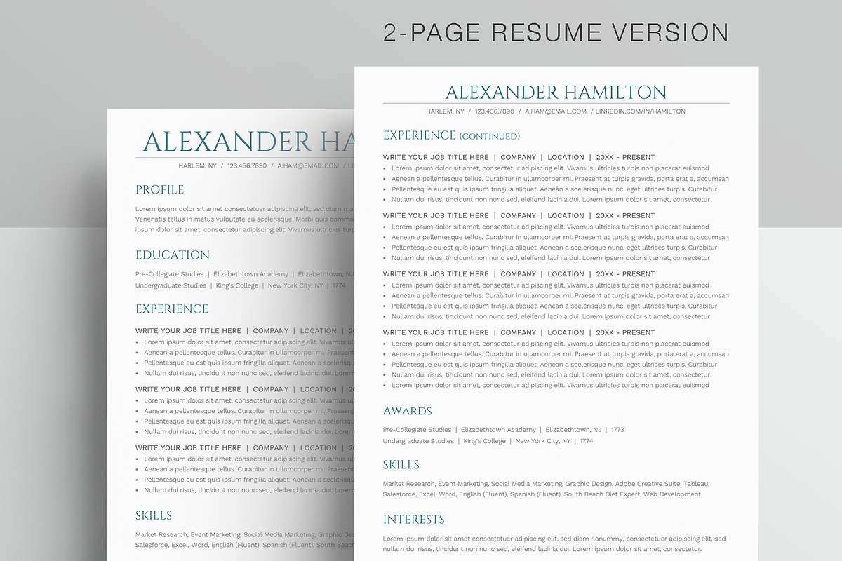 Google Docs Resume Template, a Resume Template by MioDocs