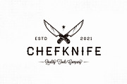 Chef Knife Vector Logo Template, a Branding & Logo Template by vectorwithin (Thumbnail 1 of 3)