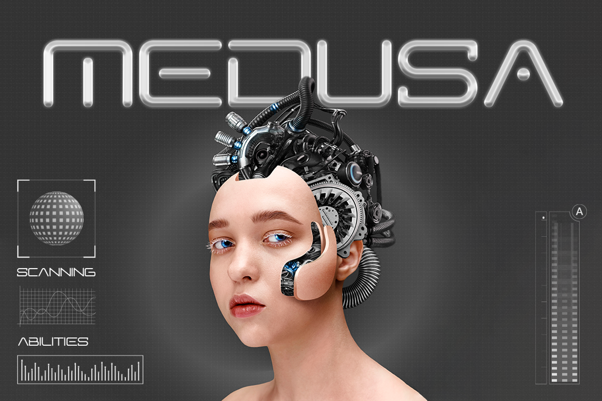 Apetrix Futuristic Font, a Script Font by Catalystco Studio (Photo 7 of 8)