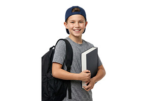 Happy Boy With Book, a School & Education Photo by CREATIVEDEF