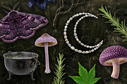 Witch's Magic Garden Collage Kit, an Object Illustration by Vicccky (Thumbnail 8 of 9)