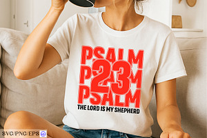 Christian PSALM 23 Varsity SVG Desig, a Graphic by mh_arif