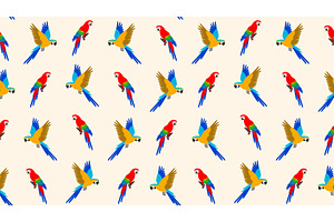 Tropic bird seamless pattern, an Animal Illustration by kotoffei