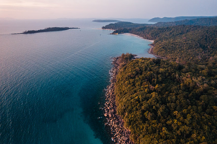 island dusk,The sea and bay on the island at dusk, a Nature Photo by Art Rachen