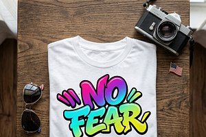No Fear Graffiti Typography