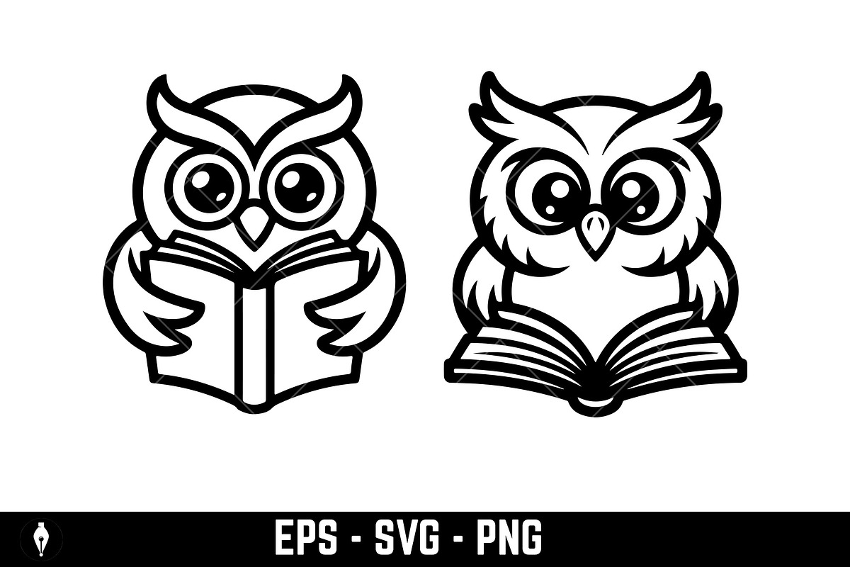 Cute wise owl mascot, an Animal Illustration by Vectorhight (Photo 2 of 3)
