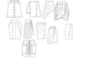 Skirts Clothing Set 1 Procreate