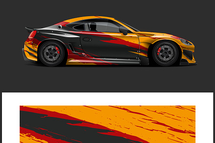 Car wrap vector graphic  for racing, a Texture Illustration by Car Wrap design