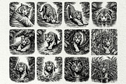 Jungle Tiger SVG Graphics, an Animal Illustration by DENIDigitalArtSudio (Thumbnail 4 of 8)