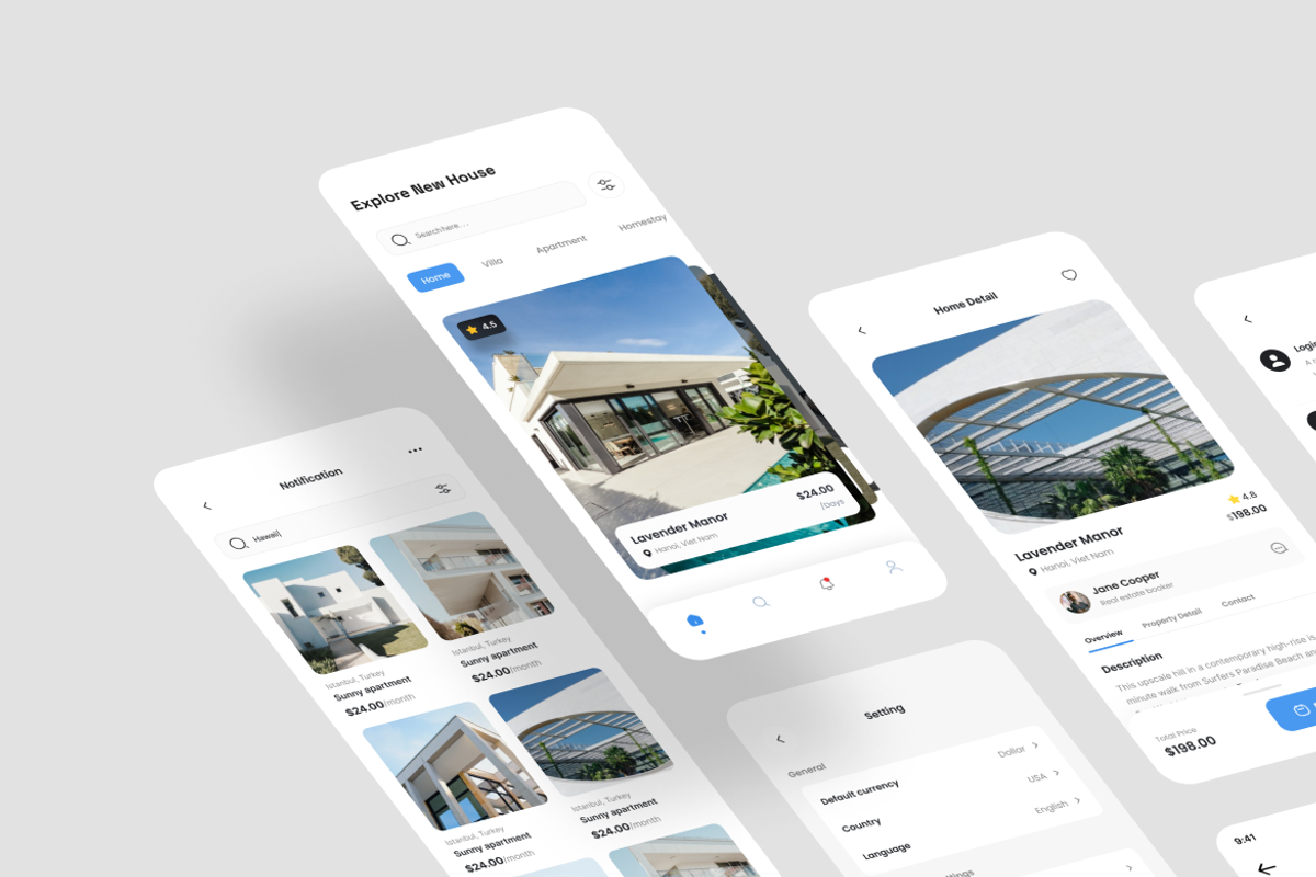 Housy - Real Estate App UI Kit, an UI Kit Template by iDoodle Studio (Photo 2 of 4)