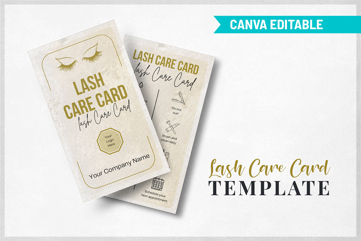 Lash Care Card Template