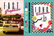 Retro Cool 1980s Poster Templates, a Texture Illustration by Wingsart Studio (Thumbnail 8 of 11)