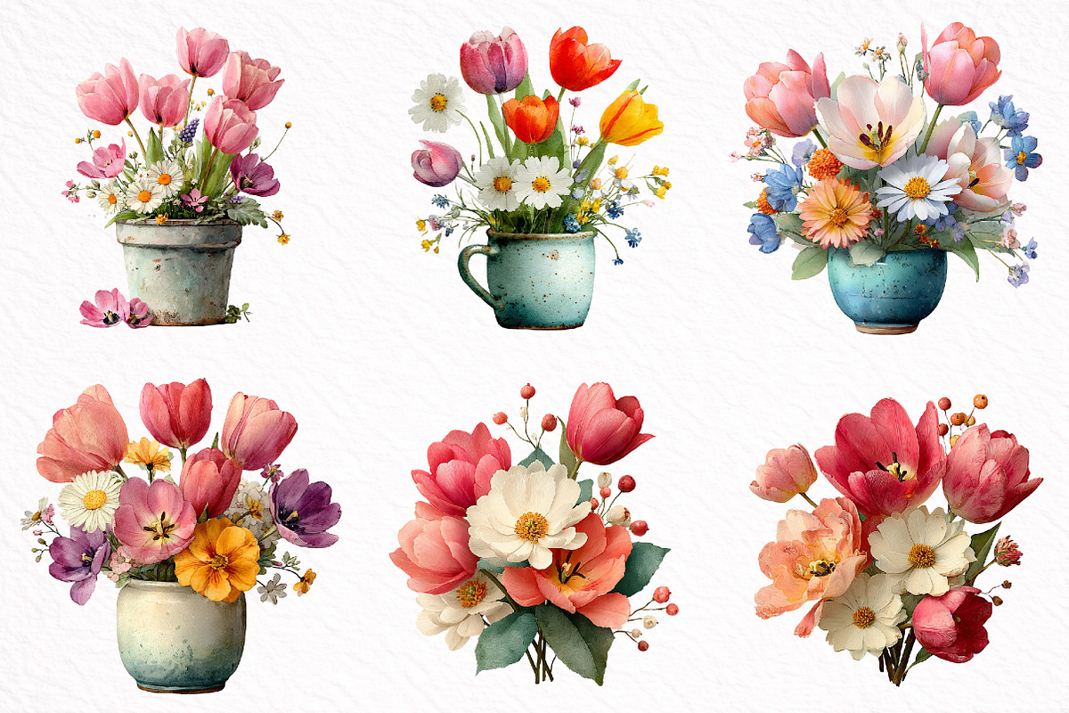 Whimsical Spring Clipart, an Illustration by DreamArtGraphic (Photo 5 of 8)