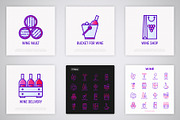 Wine | 16 Thin Line Icons Set, an Outline Icon by Alex Blogoodf (Thumbnail 6 of 9)