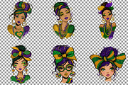 Mardi Gras Mama Messy Bun Png, an Illustration by Sublimation Artist (Thumbnail 4 of 6)