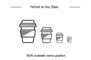 Beverage and Drinks Line Icons, an Outline Icon by Designfour (Thumbnail 7 of 7)