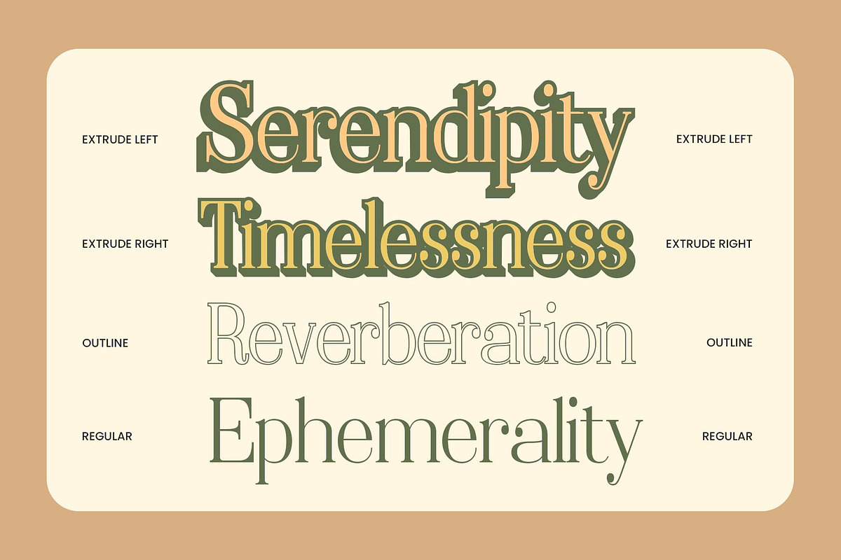 Delcy 3D, a Serif Font by Craft Supply Co. (Photo 3 of 8)