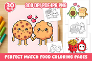 Perfect Match Food Coloring Pages, a Food Illustration by Ink Gallery (Thumbnail 1 of 4)