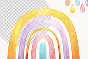 80 Boho rainbow watercolor elements, a Decorative Illustration by KarinkaBU (Thumbnail 3 of 6)